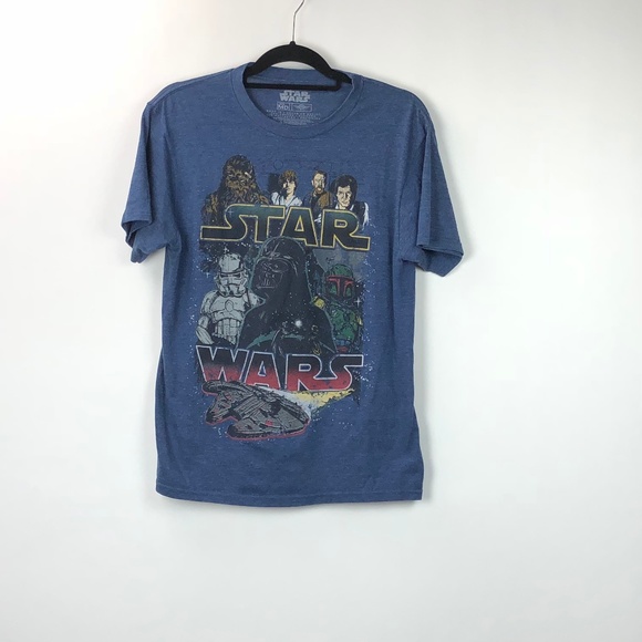 Star Wars Blue Jedi Darth Vader Storm Trooper Tee - Picture 1 of 4